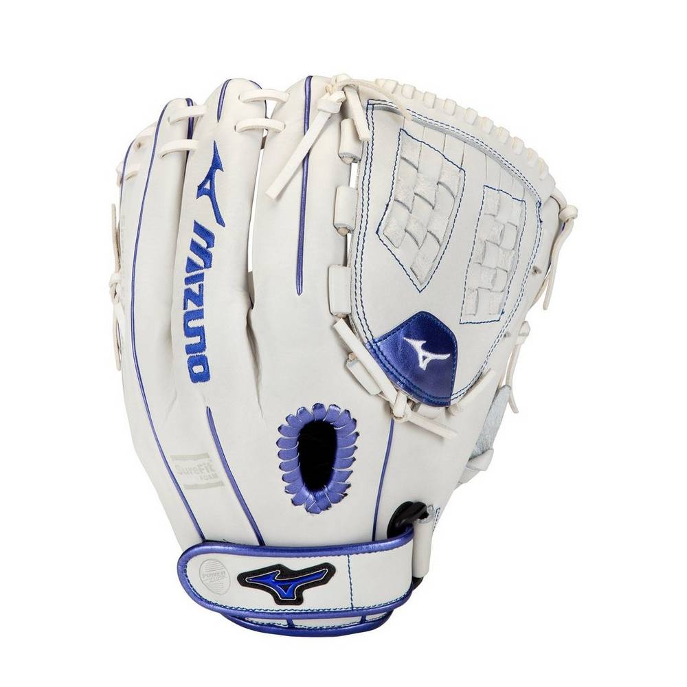 Guantes Mizuno MVP Prime SE Fastpitch 12" Mujer Blancas/Azul Real Outlet URZA-30812